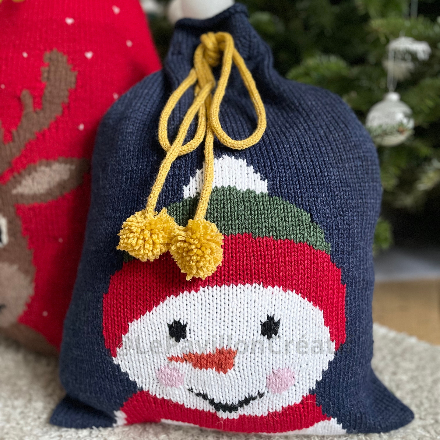 Patron Hotte de Noël - Le bonhomme de neige