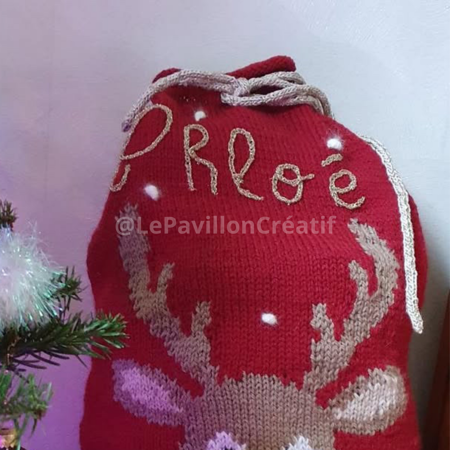 Patron Hotte de Noël - Le Renne
