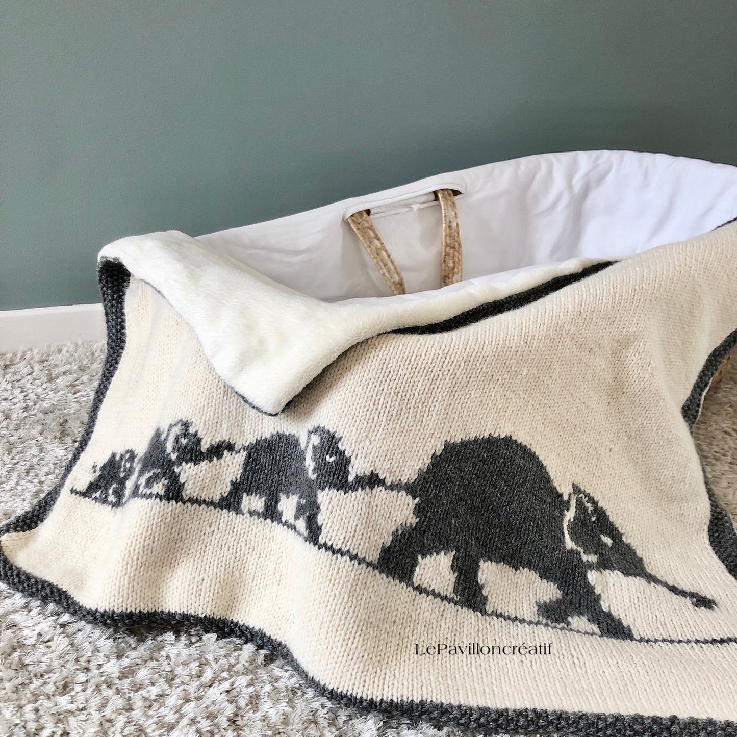 couverture-famille-éléphants-bébé-polaire-couffin