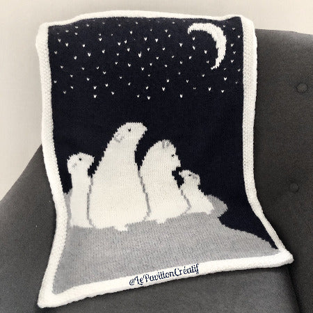 Polar Bear Family Blankets 
